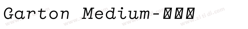 Garton Medium字体转换